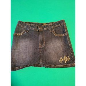 South Pole Girls Denim Embellished Skirt Blue Size 12 Good Condition